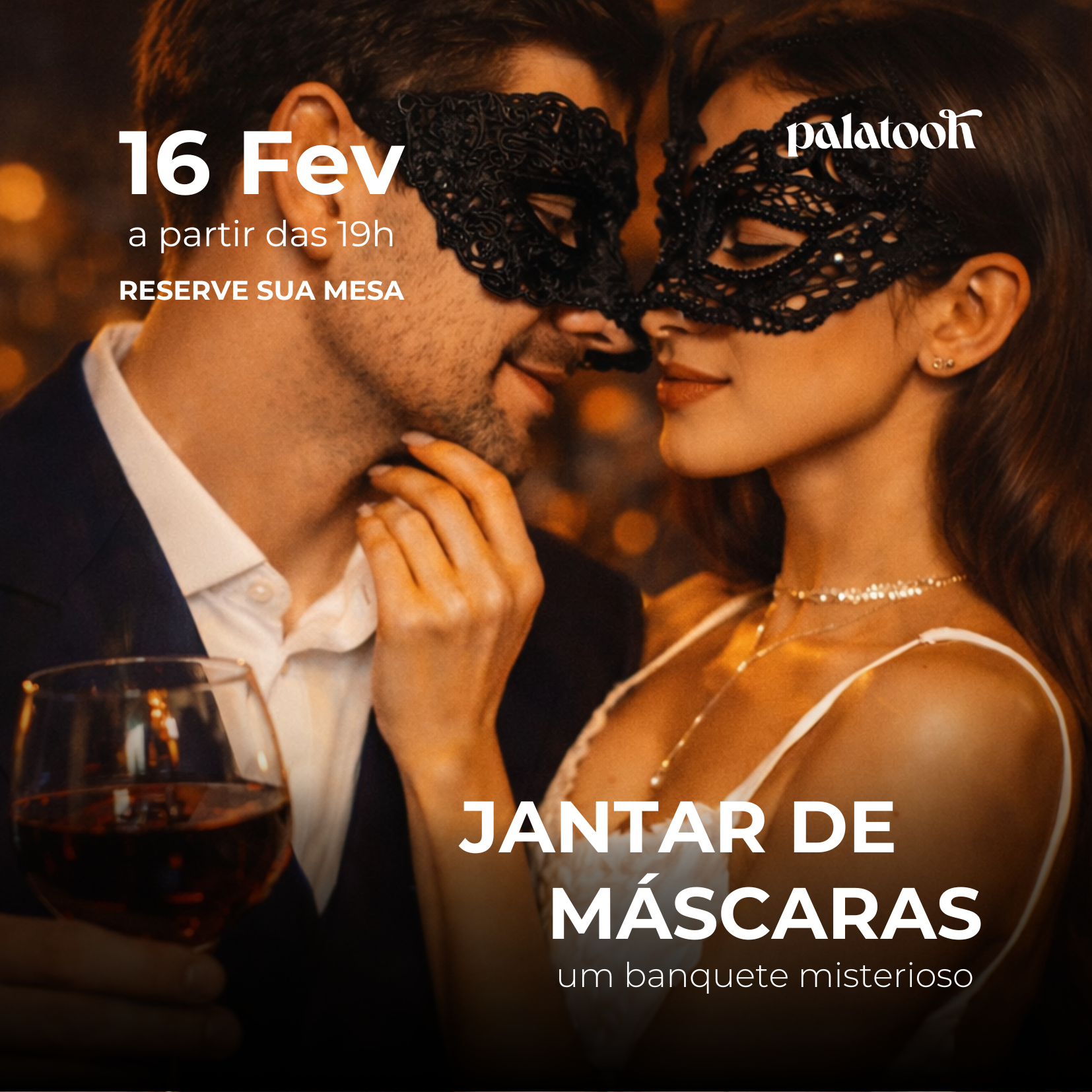 pop up jantar de mascaras